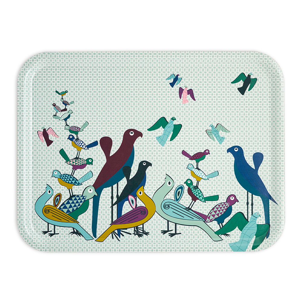 Rectangular Tray Birds of Paradise 46x34cm